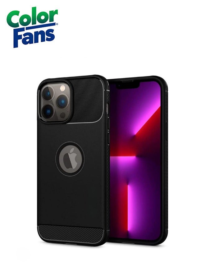 Color Fans Rugged Armor iPhone 13 Pro Case Matte Black - Image 1