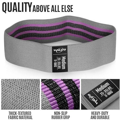 WALITO Resistance Bands for Working Out, Fabric Exercise Bands for Legs and Butt, Workout Bands for Women and Men, Booty Band for Yoga Starter Set, Pilates, Rehab, Fitness and Home Workout - Image 3