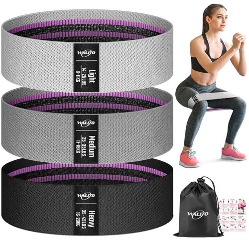WALITO Resistance Bands for Working Out, Fabric Exercise Bands for Legs and Butt, Workout Bands for Women and Men, Booty Band for Yoga Starter Set, Pilates, Rehab, Fitness and Home Workout - Image 1