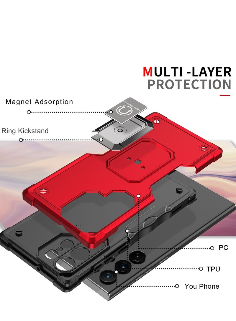 GULFLINK Back Cover Phone Protect Case For Samsung S23Ultra Red - Image 2
