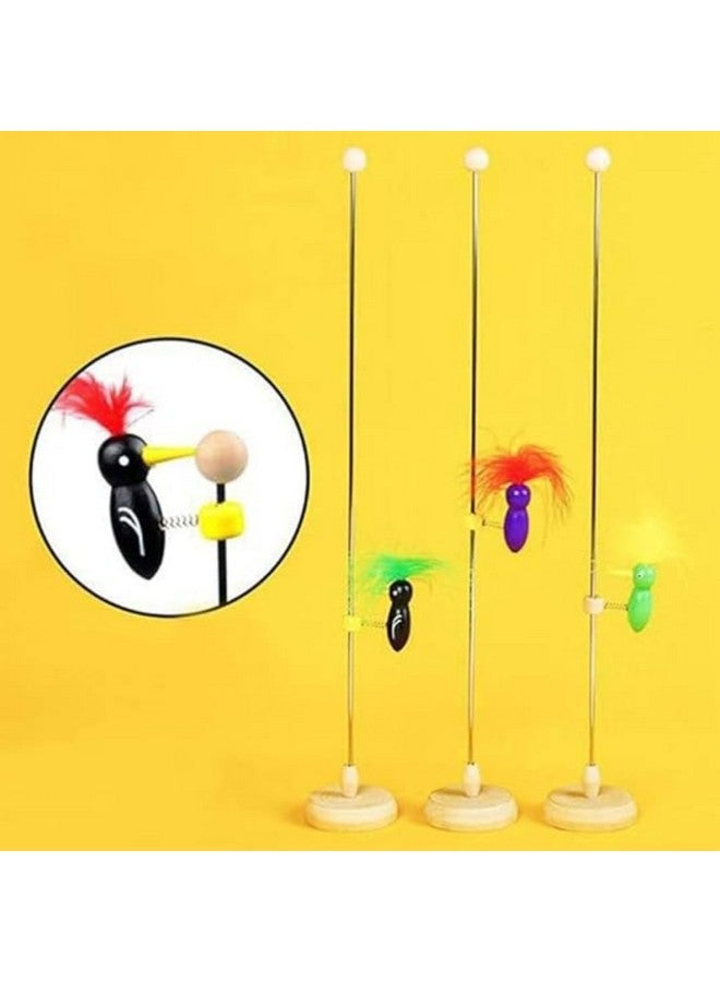 Simple Days Simple Days Woodpecker Pole Pecking Sliding Toy | Spring Bird Science Toy | Vintage Classic Toy  - Image 2