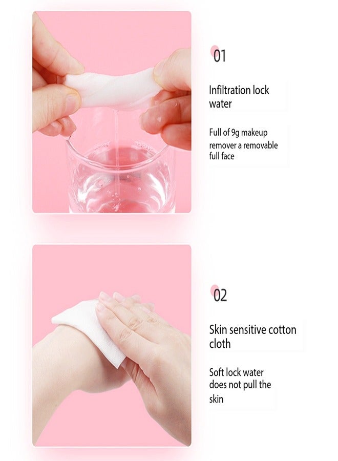 fashionhome 30 Pieces Multipurpose Portable Pure Lavender Herbal Cleansing Wipes Skin Friendly Makeup Remover Cotton Towel for Outdoor Travel 20x15 cm - Image 4