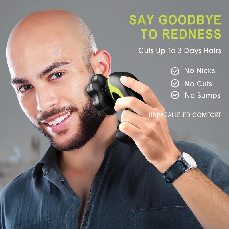 Telfun 7D Head Shaver for Bald Men, Detachable LED Display Dry/Wet IPX7 Waterproof With Type-C Charge - Image 5