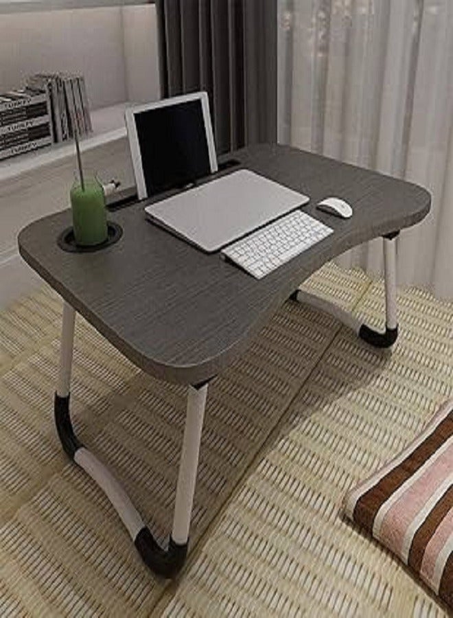 Generic Foldable laptop table with cup holder, made of multi-colored material  - Image 2