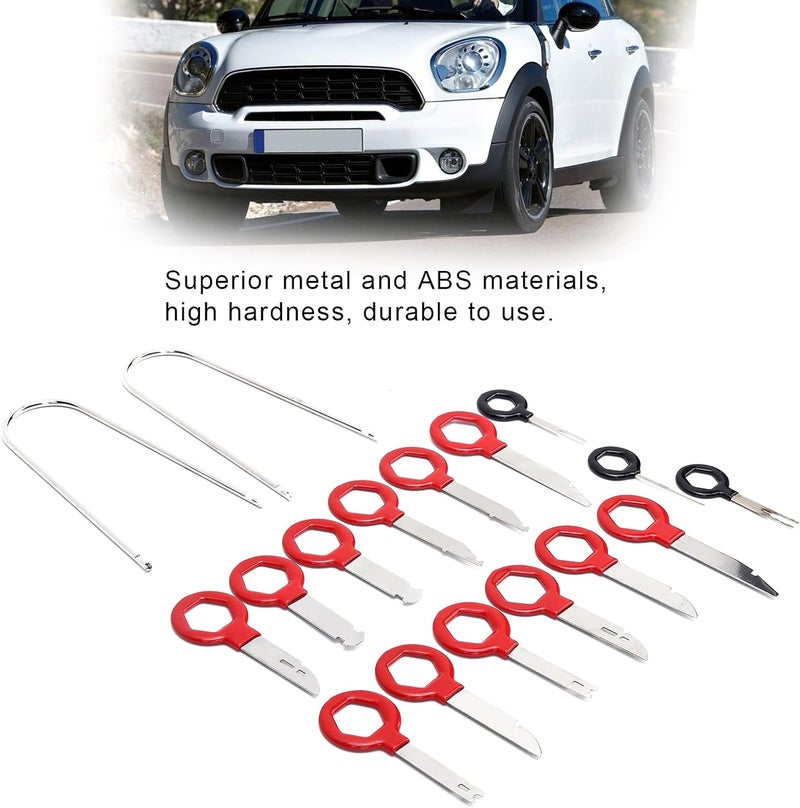 klarako Radio Removal Keys, klarako 17pcs Automotive Audio Stereo CD Player Radio Removal Keys Tool Kit Professional Removal Disassembly Tools for Car Stereo Audio - Image 3