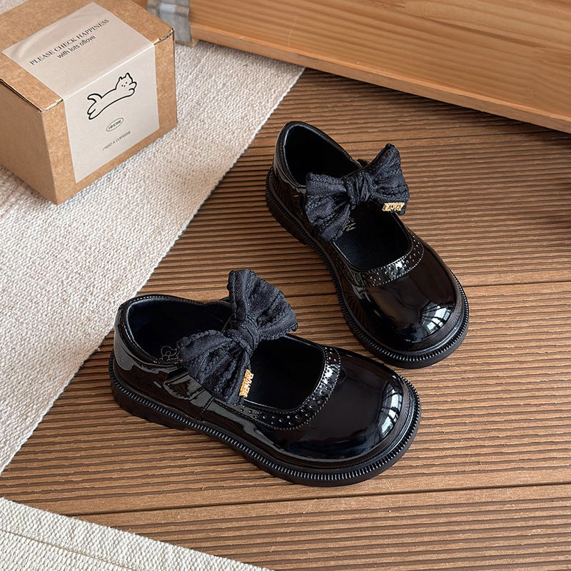 Girls'' Leather Shoes 2026 New Spring and Autumn Student Black British Style Children''s Performance Soft-Soled Little Girl Genuine Leather Princess Shoes - Image 2