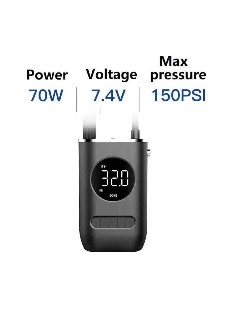 Denx Portable Compact Wireless Intelligent Digital Electric Air Inflator Pump Suitable For Bicycle Car Motorcycle Tires - From Denx  - Image 5