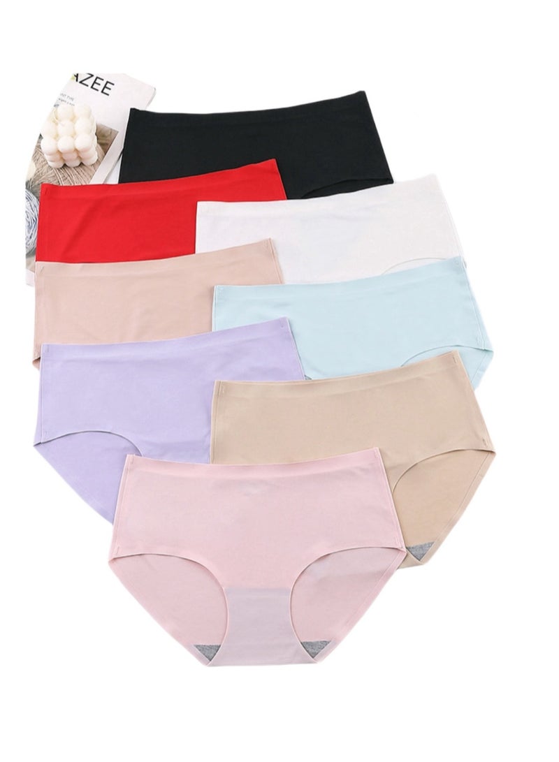 8 Pieces Women Seamless Ice Silk Panties  - Image 3