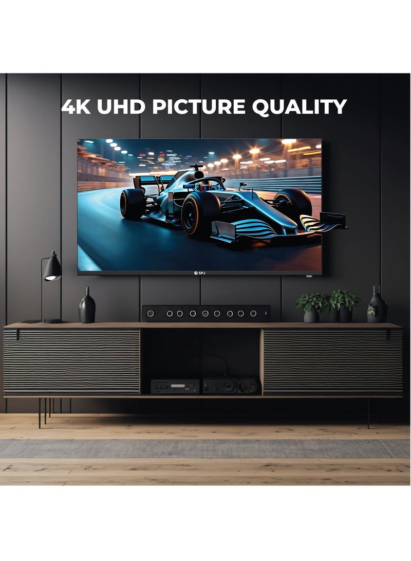 اس بي جي تلفزيون SPJ الذكي بتقنية 4K Ultra HD مقاس 65 بوصة بتقنية WebOS LED مع حوامل جدارية، صوت دولبي، جهاز تحكم عن بعد سحري، Apple AirPlay، واي فاي، منافذ HDMI وUSB، نتفليكس، يوتيوب، تويتش، أسود - Image 5