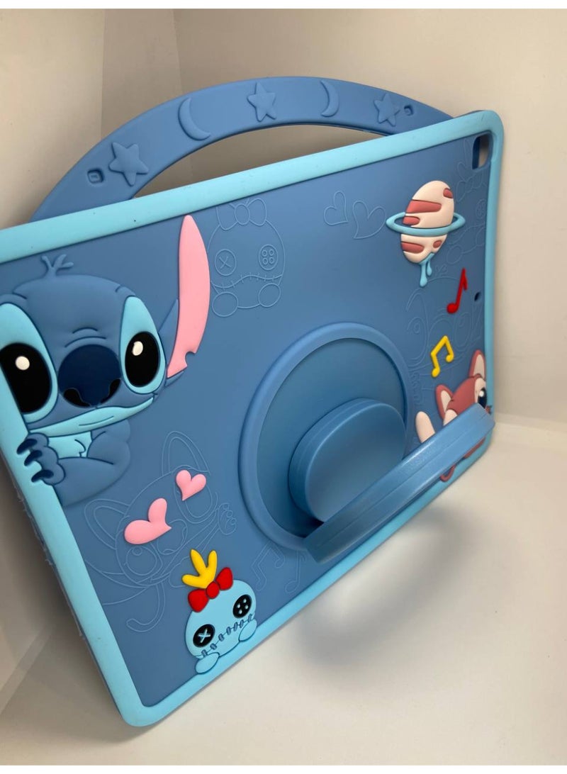 Cover Cartoon 3D Silicon Handle Stand Cover For iPad 9th/8th/7th Generation (2022/2021/2020/2019 Model, 10.2 inch) Funda Case (With Rope) - Image 2