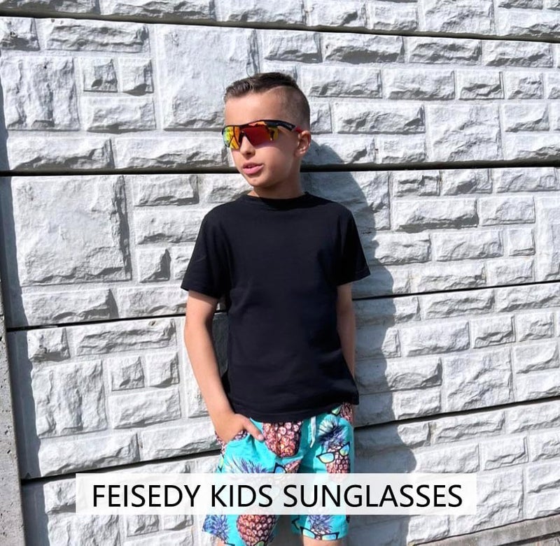 FEISEDY Kids Teens Baseball Polarized Sunglasses Sports TR90 Frame Boys Girls Cycling B2454 - Image 5