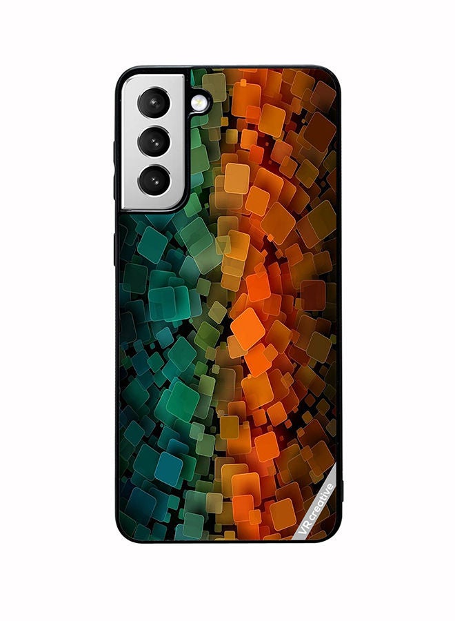 VR CREATIVE Protective Case Cover For Samsung Galaxy S22 5G Abstract Design Multicolour - Image 1
