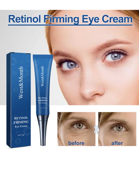 Retinol Eye Cream,Eye Care Cream,Anti-aging,Reduce Sebum Overflow, Dilute Epidermal Pigment,Smooth The Skin,Tighten The Skin,Increase Skin Elasticity, 15g