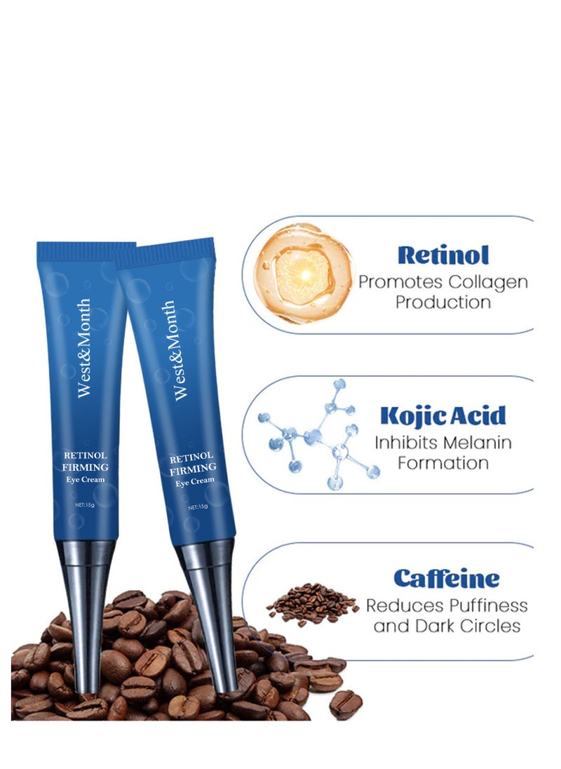 Retinol Eye Cream,Eye Care Cream,Anti-aging,Reduce Sebum Overflow, Dilute Epidermal Pigment,Smooth The Skin,Tighten The Skin,Increase Skin Elasticity, 15g