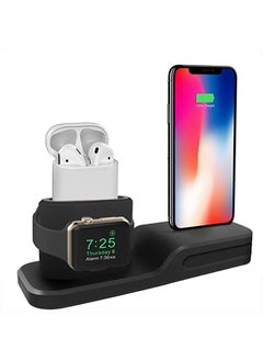 Silicone Dock Stand Compatible with Apple Watch & iPhone &; Air Pods