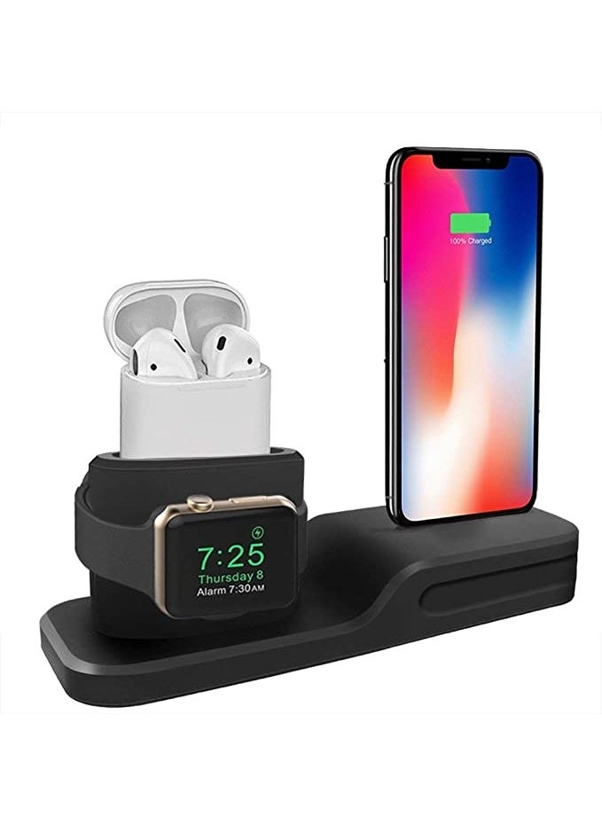 Markacase - Silicone Dock Stand Compatible with Apple Watch & iPhone &; Air Pods - Image 1