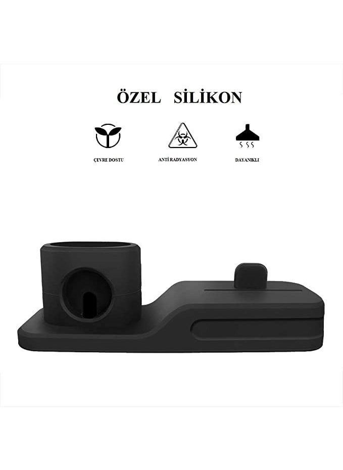 Markacase - Silicone Dock Stand Compatible with Apple Watch & iPhone &; Air Pods - Image 1