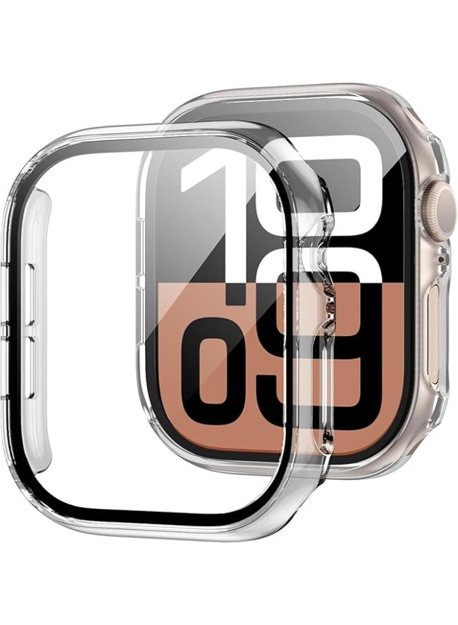 wexon Apple Watch Screen Protector Case Series 10 42mm, Ultra-Thin Scratch Resistant Full Protective Hard PC Bumper Cover for iWatch 10 Accessories (Transparent, 42mm) - Image 3