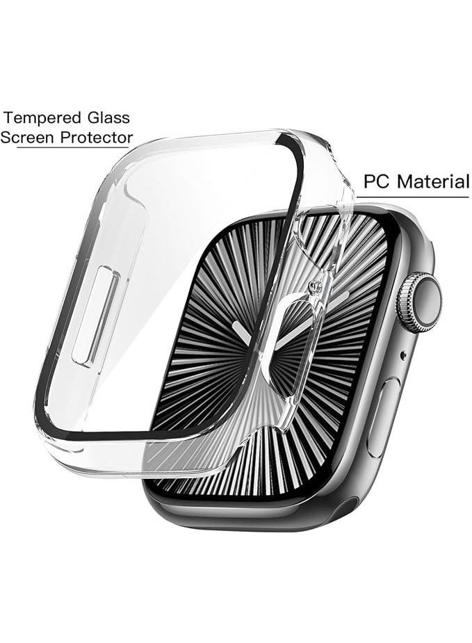 wexon Apple Watch Screen Protector Case Series 10 42mm, Ultra-Thin Scratch Resistant Full Protective Hard PC Bumper Cover for iWatch 10 Accessories (Transparent, 42mm) - Image 1
