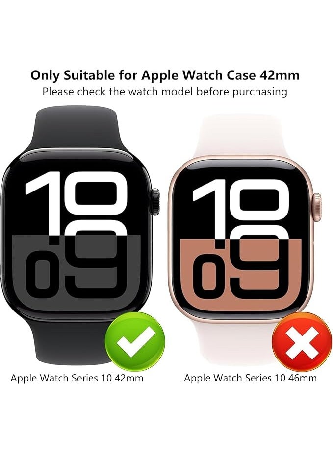 wexon Apple Watch Screen Protector Case Series 10 42mm, Ultra-Thin Scratch Resistant Full Protective Hard PC Bumper Cover for iWatch 10 Accessories (Transparent, 42mm) - Image 2