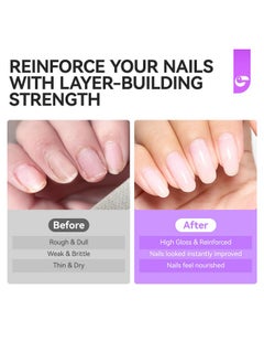 gelike ec Nail Ridge Filler: Natural Nail Growth Treatment For Weak And Damaged Nails, Protein Nail Hardener For Home Salon Work, Light Milky Wihte  - Image 2