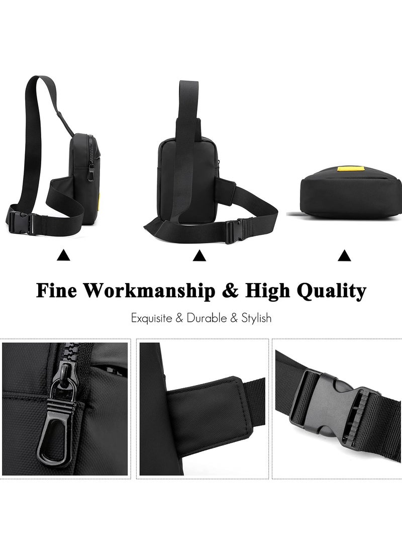 KASTWAVE Sling Bag for Men, Waterproof Lightweight Single Shoulder Small Backpack Chest Bag Messenger Bag Suitable for Casual Outdoor Travel Running Cycling Blue  - Image 4