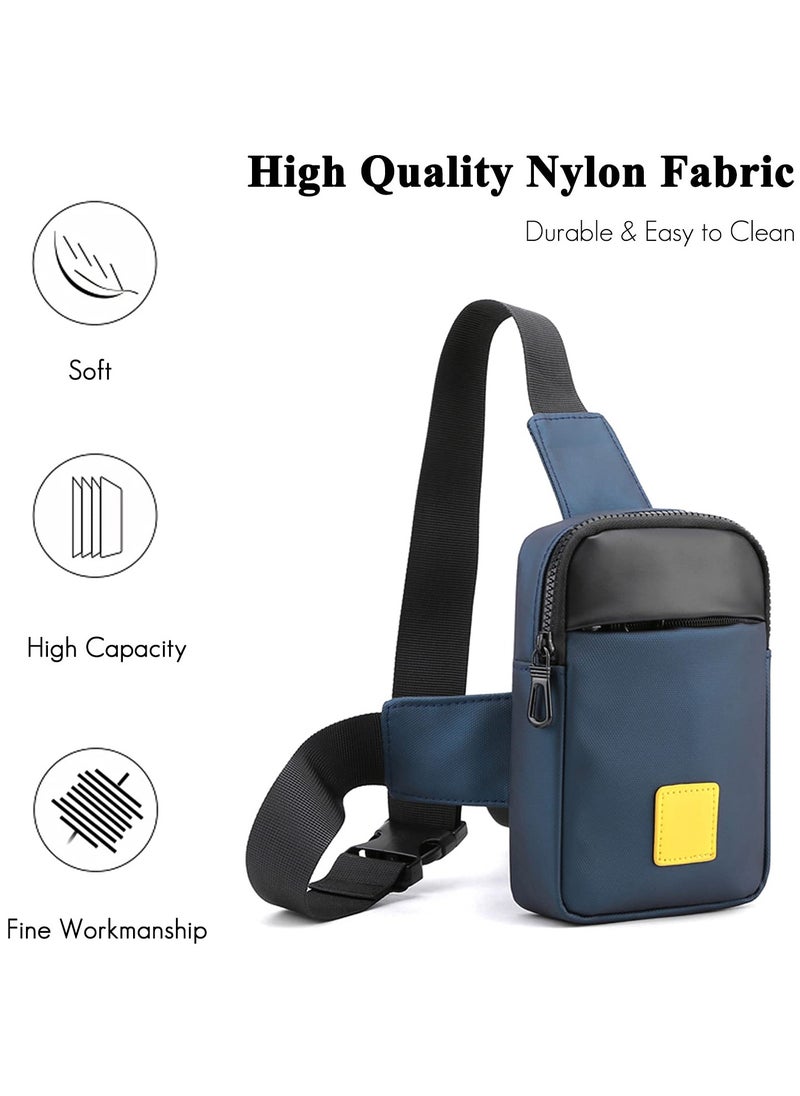 KASTWAVE Sling Bag for Men, Waterproof Lightweight Single Shoulder Small Backpack Chest Bag Messenger Bag Suitable for Casual Outdoor Travel Running Cycling Blue  - Image 2