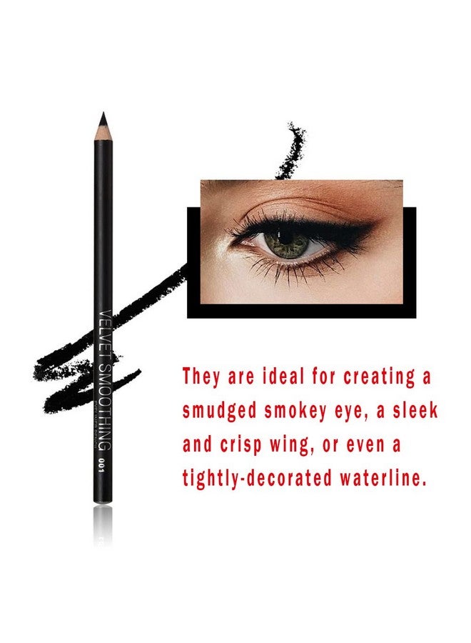 Linble Black Eyeliner Pencil Set 12 Pcs Smudge Proof Matte Waterproof Long Lasting Makeup Eye Liners - Image 5