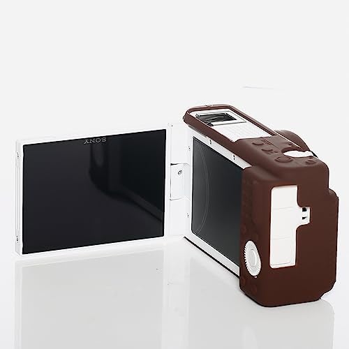 Pocoukate Case for Sony ZV-1F, ZV-1 II/ZV-1M2 Vlog Camera, ZV1F Camera Silicone Cover, Anti-Scratch Slim Fit Soft with ZV1 F Screen Protector- Coffee Skin - Image 3