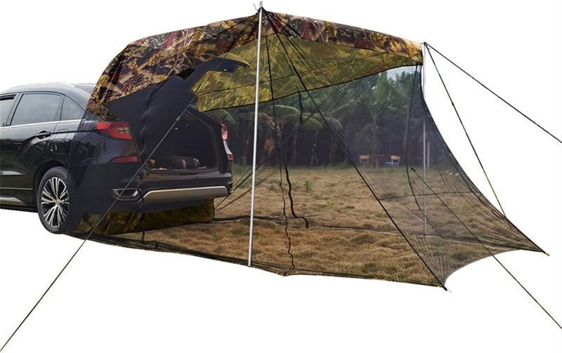 VFNRESW Tents Tour Car Rear Tent Extension Sunshade Tent Vehicle Trunk Side Awning Off-road Outdoor Canopy Camping Tent(Camouflage) - Image 1