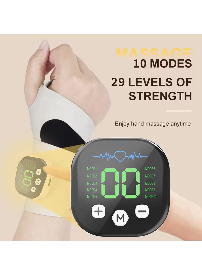general Wrist Massager with 10 Modes - USB Rechargeable Ergonomic Wrist Brace Portable Pain Relief Device for Office Workouts Housework - Image 2