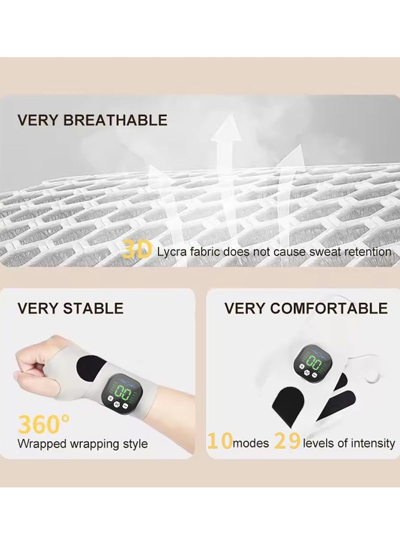 general Wrist Massager with 10 Modes - USB Rechargeable Ergonomic Wrist Brace Portable Pain Relief Device for Office Workouts Housework - Image 4