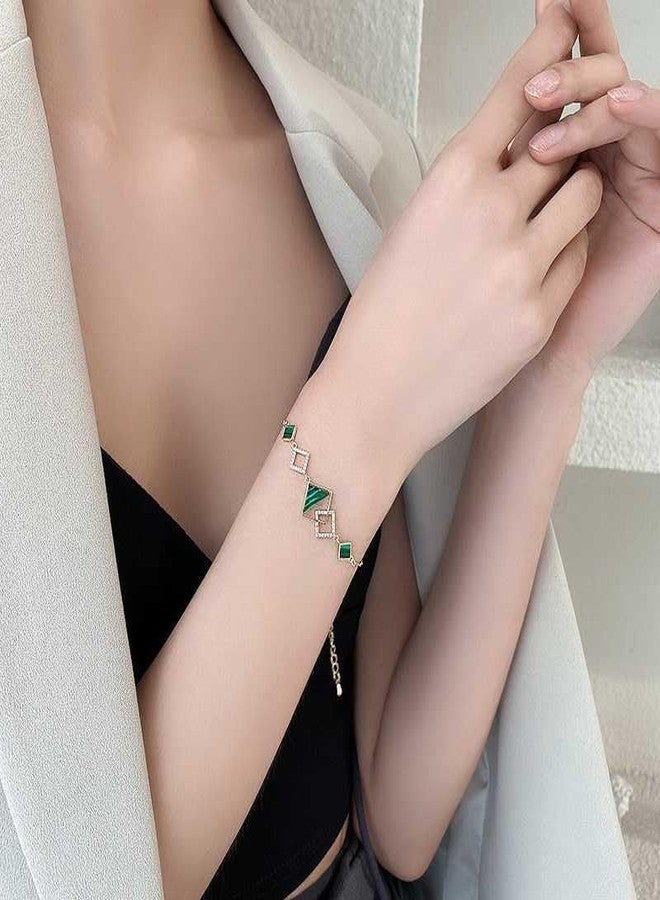 Bling Queen سوار بلينغ كوين النسائي الهندسي المرصع بالكريستال والزركونيا المكعبة - Image 5