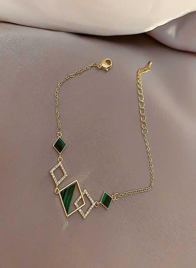 Bling Queen سوار بلينغ كوين النسائي الهندسي المرصع بالكريستال والزركونيا المكعبة - Image 3