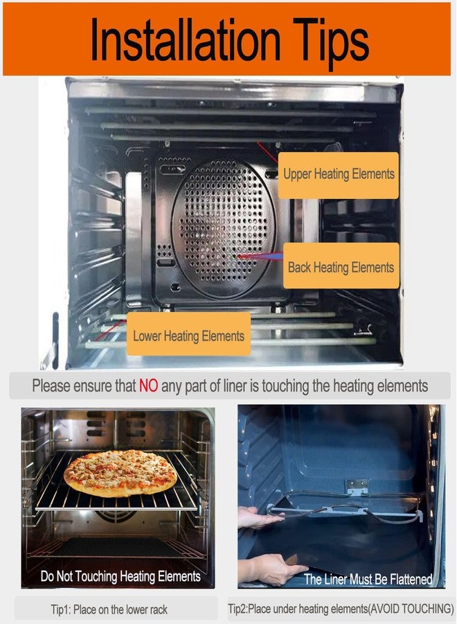 Demiwise Oven Liners for Bottom of Oven, 16x24 inch Thick Heavy Duty Non Stick Teflon Oven Mats, BPA and PFOA Free Reusable Oven Liners for Bottom of Electric Oven (5 Pack) - Image 4
