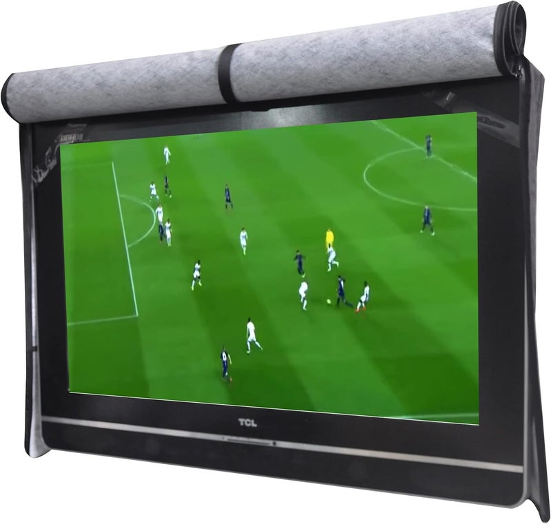 acoveritt Outdoor 55" TV Set Cover,Scratch Resistant Liner Protect LED Screen Best-Compatible with Standard Mounts and Stands (Black) - Image 1