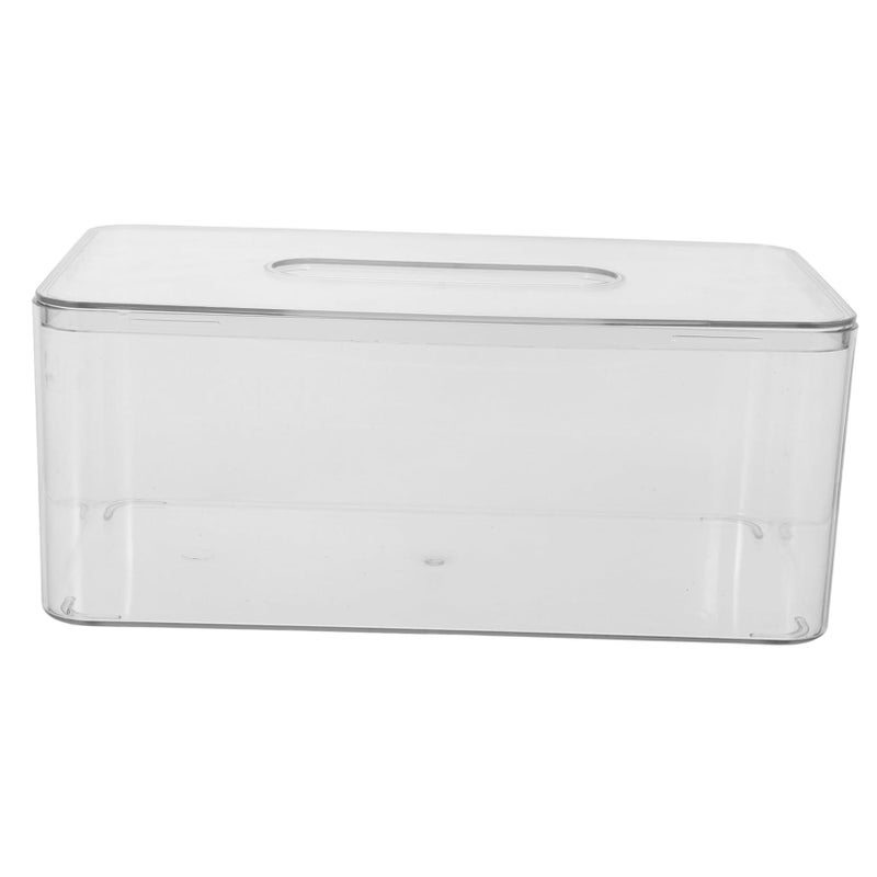 Clear Tissue Box Holder Modern Transparent Napkin Dispenser For Dining Room Office Space Saving Paper Container Easy Access Stylish Home Organization Acrylic - Image 2