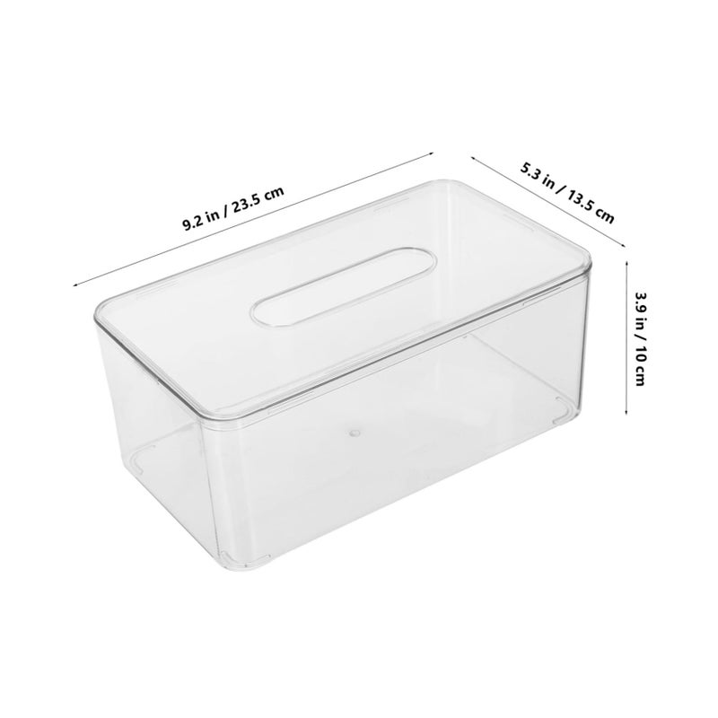 Clear Tissue Box Holder Modern Transparent Napkin Dispenser For Dining Room Office Space Saving Paper Container Easy Access Stylish Home Organization Acrylic - Image 3