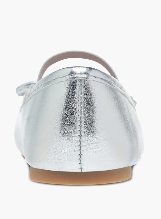Flora Bella By Shoexpress Girls Bow Embellished Ballerina Shoes With Elastic Strap Detail