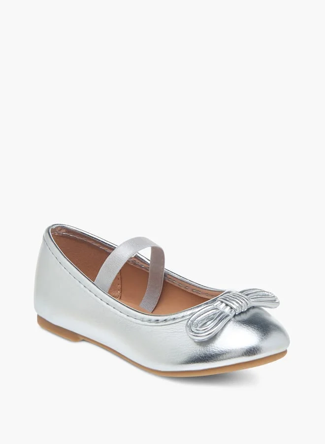 Flora Bella By Shoexpress Girls Bow Embellished Ballerina Shoes With Elastic Strap Detail
