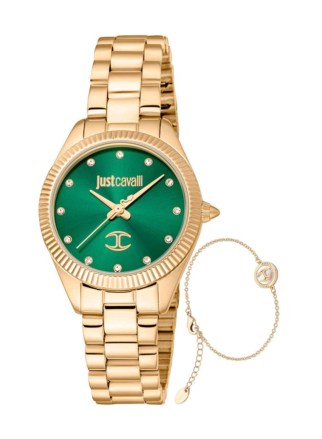 Just Cavalli جست كافالي ليدي باكنترو JC1L267M0065 - ساعة كوارتز أنثوية من الفولاذ المقاوم للصدأ 3 عقارب - Image 1