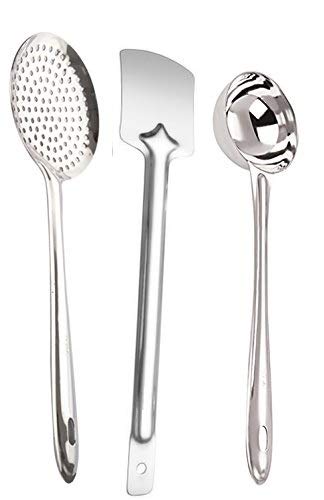 KTC Plus Stainless Steel Kitchen Cooking & Serving Spoons Set of 3 - Image 5