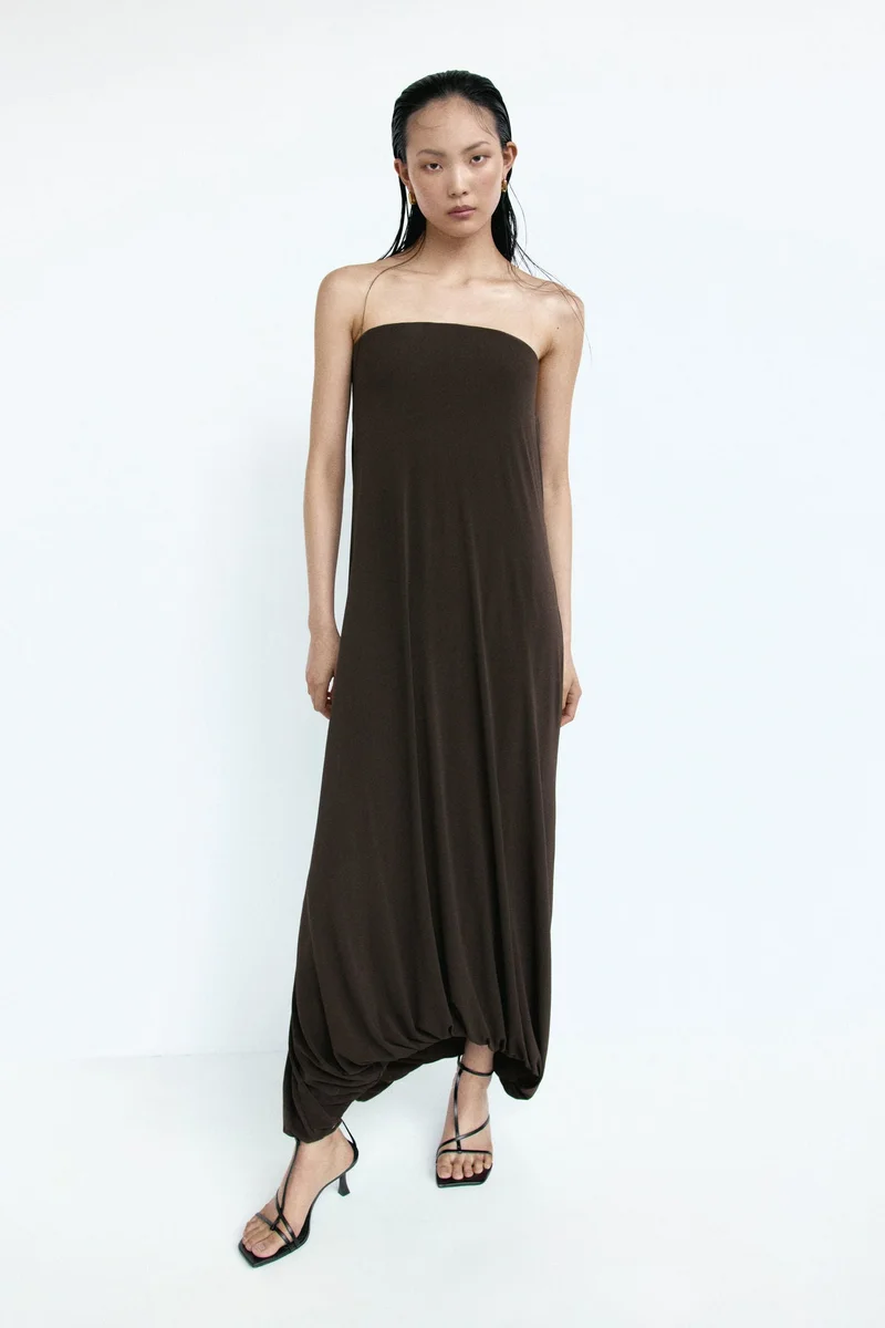 H&M  Cowl-back bandeau dress for Women | Best Price UAE