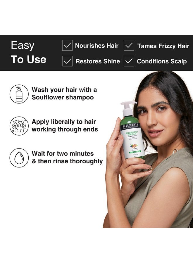 Soulflower Rosemary Argan Hair Conditioner|Hair Growth,Hair Fall Control,Strong,Shiny&Long Hair|Hydration&Nourishment Men&Women|Aloe Vera,Lavender,Rosemary Oil,Olive Oil|200Millilitre - Image 4