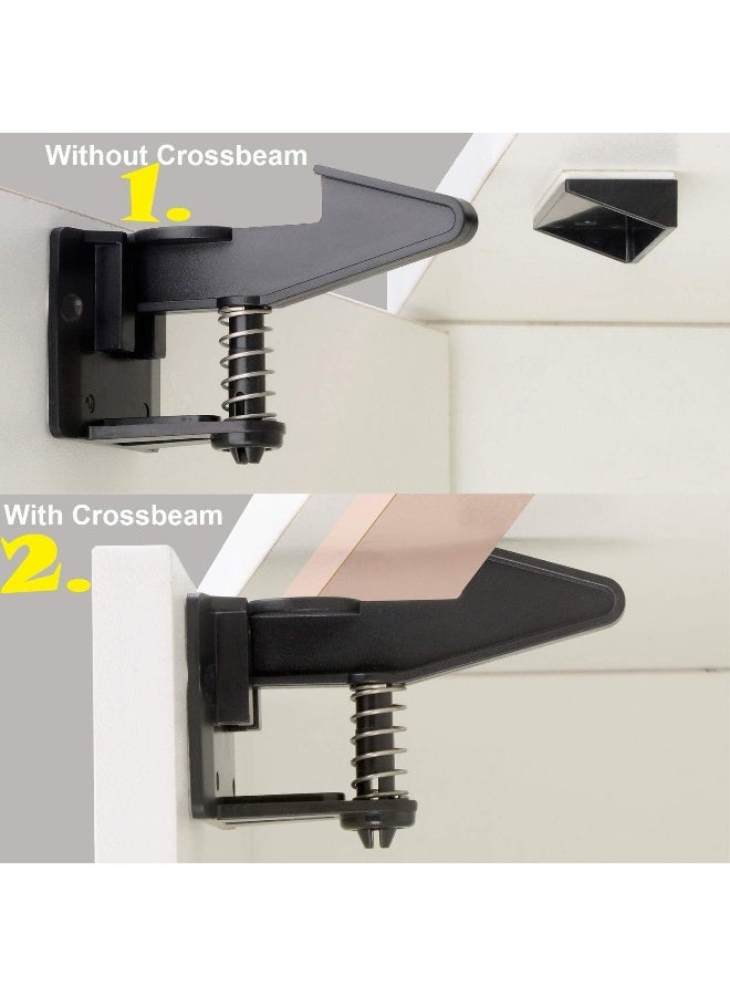 OKEFAN Cabinet Locks Child Safety Latches - 10 Pack Baby Proofing Cabinets Drawer Lock Adhesive Latch for Kids Proof Drawers No Drilling Tools Needed - Image 4