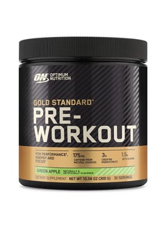 Gold Standard Pre-Workout, Vitamin D for Immune Support, with Creatine, Beta-Alanine, and Caffeine for Energy - Green Apple, 30 Servings