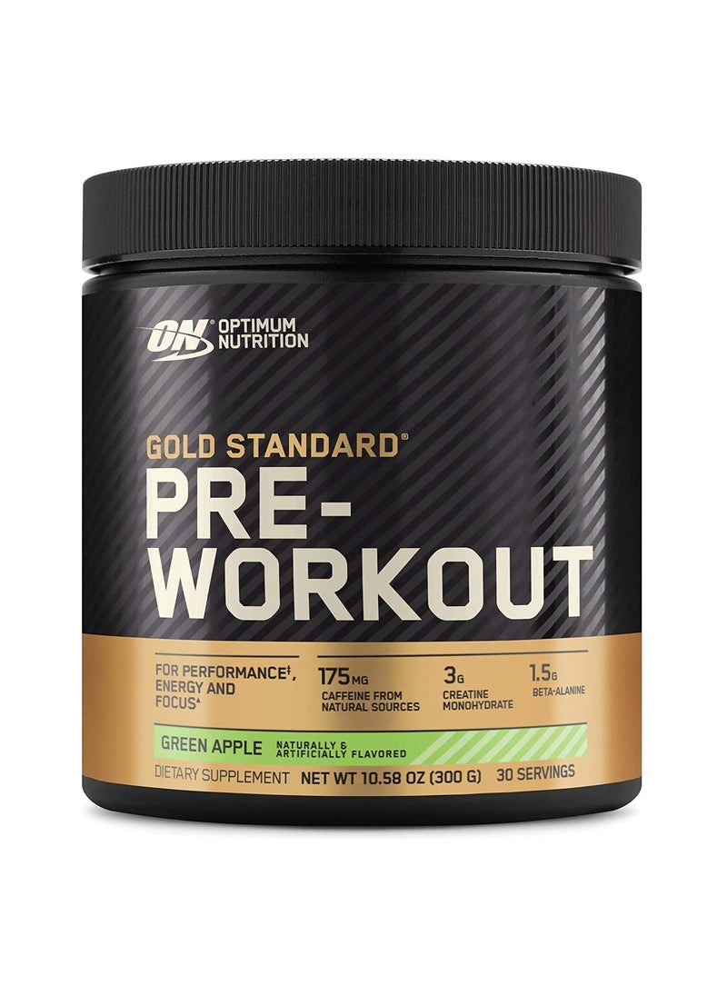 Optimum Nutrition - Gold Standard Pre-Workout, Vitamin D for Immune Support, with Creatine, Beta-Alanine, and Caffeine for Energy - Green Apple, 30 Servings - Image 1