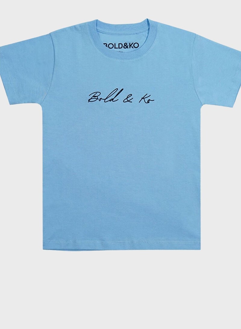 BOLD&KO Kids Logo Print T-Shirt - Image 1