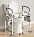 Bluelog Raised Toilet Seat with Handles Width Height Adjustable Toilet Seat Risers for Seniors Heavy Duty 400lbs Elevated Toilet Seat for Elderly Pregnant Handicap Fit Any Toilet - Image 1