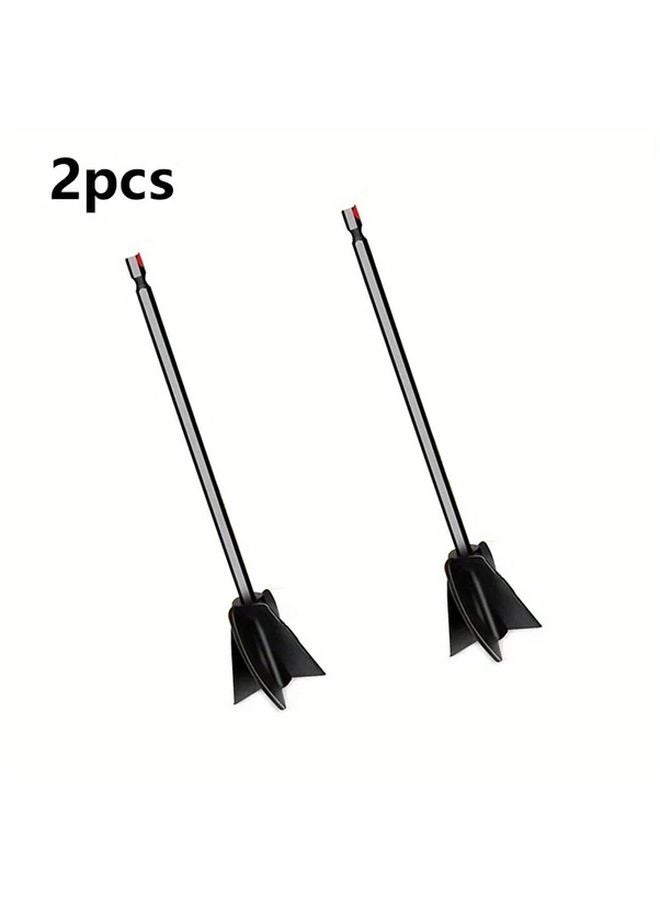 2pcs Black Epoxy Resin Mixer Drill Attachment for Paints Glues Efficient Mixing - Image 1